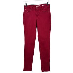 Vizcaino Women's Size 4 Maroon Red Skinny Jeans 28 x 30 Stretch Made in USA
